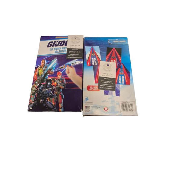 GI Joe Paper Airplane Valentines Set Of 48 Cards With 4 Heroic Designs For Kids‎ - Picture 2 of 2